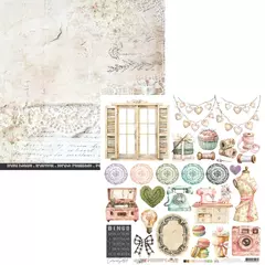 Papel de Scrapbook 240g 30,5x30,5cm - Coleção FELICITY - FEL001 - comprar online