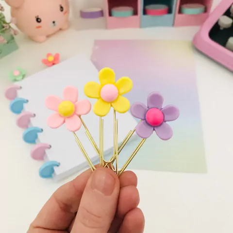 Kit com 5 Éclips - Florzinhas Resinadas