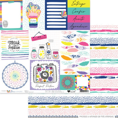 Papel para Scrapbook- It Lov- Coleção Boas Vibrações - Pense Positivo