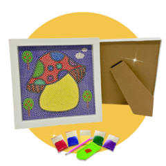 Kit pintura diamante com Moldura - Diamond Painting - Modelos Variados na internet