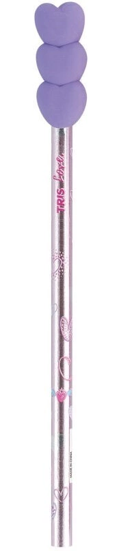 Lápis Preto com Borracha - Love - Tris - 687704