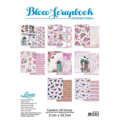 Bloco A4 - Coleção Minha Primavera Encantada - Litoarte - SBA4-002 - comprar online