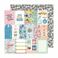 Folha para Scrapbook - Coleção Round Trip - Explore - Maggie Holmes - 34013578