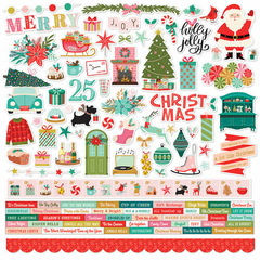 Cardstock Stickers - Coleção Mix and A-Mingle - Simple Stories - 18501