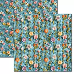 Folhas para Scrapbook - Arte Fácil - Bordado Floral 1 - SC-891