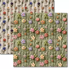 Folhas para Scrapbook - Arte Fácil - Bordado Floral 2 - SC-892