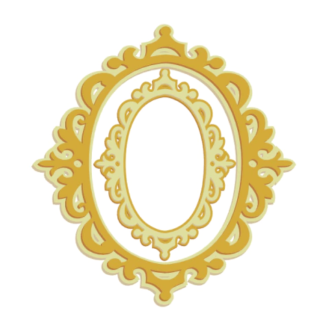 Acrílico Moldura Oval - 2 Peças Coleção Le Petit Poa - Carina Sartor - LEP12 - comprar online