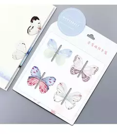 Marcador de página masgnético Borboleta - Kit com 4 - Beundia - comprar online