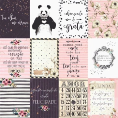 Papel para Scrapbook- Dany Peres Design -Coleção Felicidade - Sentimento Bom - DP-FE-04