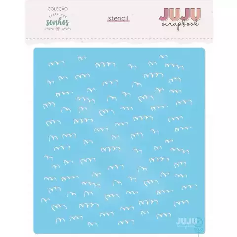 Stencil Cheiro de Grama - Coleção Terra dos Sonhos I Juju Scrapbook