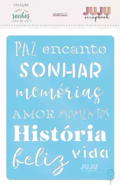 Stencil Amor sem Fim - Coleção Terra dos Sonhos I Juju Scrapbook