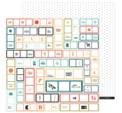 Papel para Scrapbook Voar Longe - Coleção Vida de Menino I Juju Scrapbook - comprar online