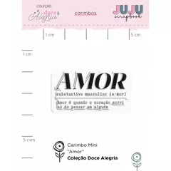 Carimbo Mini Amor - Coleção Doce Alegria - JuJu Scrapbook - comprar online
