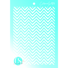 Stencil A5 - Chevron - Coleção Waiting For - Carina Sartor Designs - WAI31
