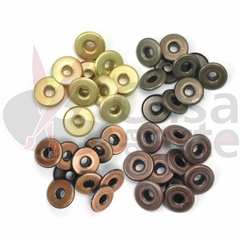 Kit de Ilhós Grandes - Tons Metalizados Acobreados (Retro) - 4 cores - 40 Peças - We R - 41595-4 - comprar online