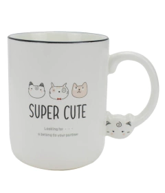 Caneca - Bichinho Gato - Branca - Criar - Papelaria e Scrapbook