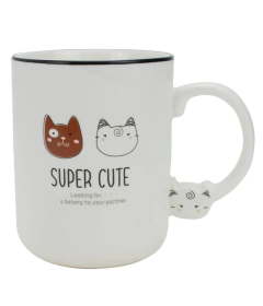 Caneca - Bichinho Gato - Branca - comprar online