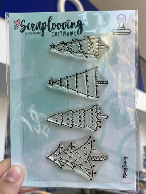 Carimbo Pinheiros de Natal - Scraplooving
