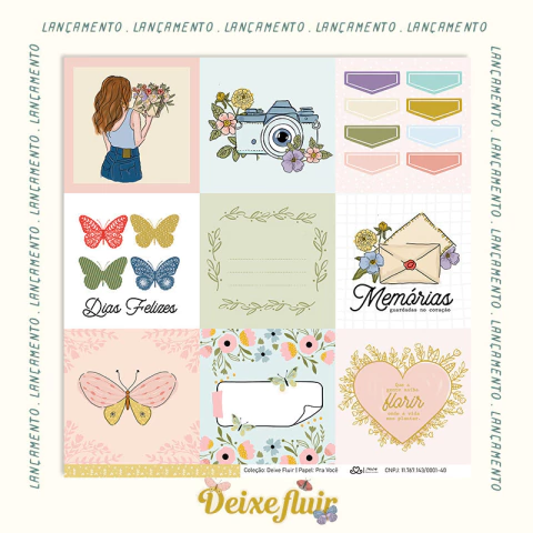 Coleção Deixe Fluir - Papel: Para Voce - Atelie Craft