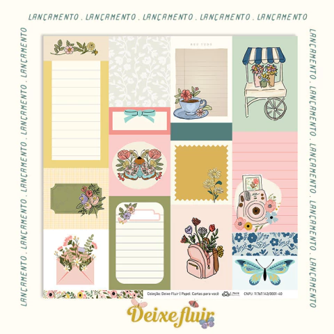 Coleção Deixe Fluir - Papel: Cartas para Voce- Atelie Craft