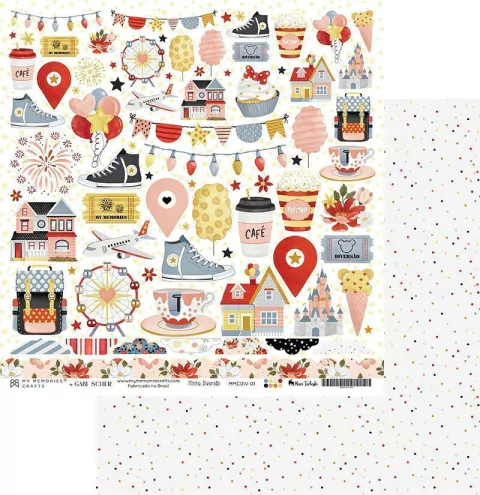 Coleção Minha Diversão - Folha 01 - My Memories Crafts - MMCDIV-01