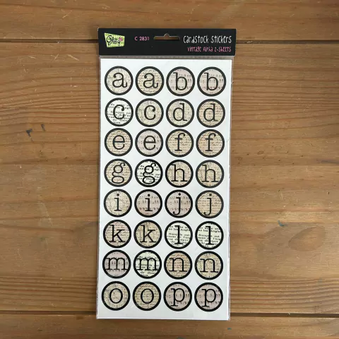 ADESIVO DE ALFABETO VINTAGE - GLITZ