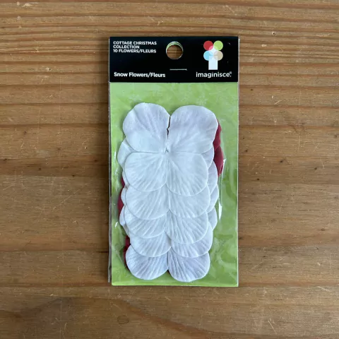 FLORES EM TECIDO - SNOW FLOWERS - Imaginisce