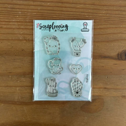 Carimbo Cute Cactos - Scraplooving - C81 - comprar online