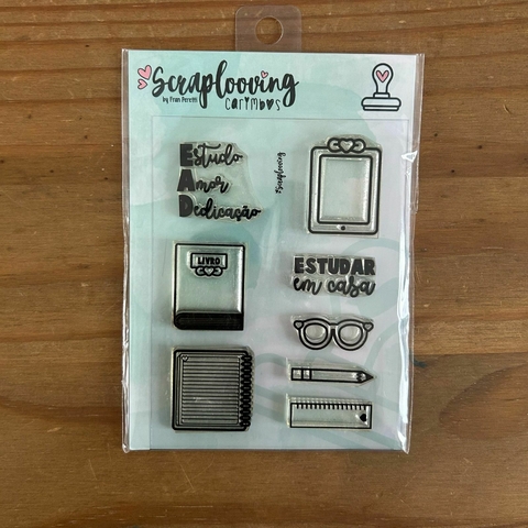 Carimbo Estudar em Casa - Scraplooving - C289 - comprar online