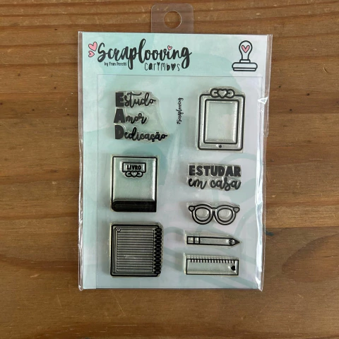 Carimbo Estudar em Casa - Scraplooving - C289 - comprar online