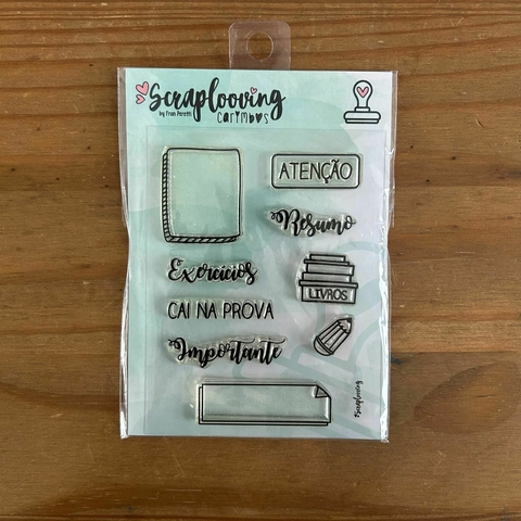Carimbo Estudos 2 - Scraplooving - C243 - comprar online