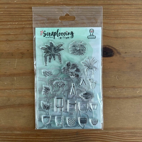 Carimbo Importado Com Faquinha - Plantinhas - Scraplooving - comprar online