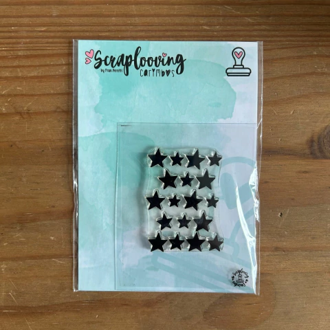 Carimbo Textura Estrelas - Scraplooving - comprar online