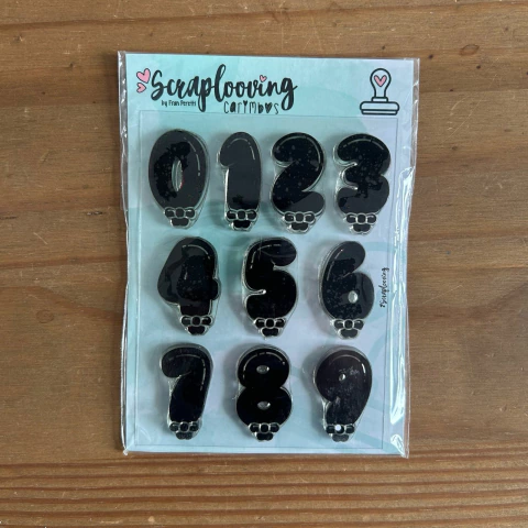 Carimbo Números balões - Scraplooving - C257 - comprar online