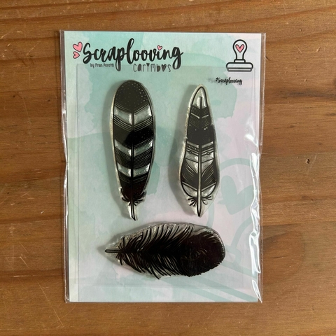 Carimbo Penas - Scraplooving - comprar online