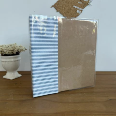 Álbum tamanho snap - listrado azul claro - comprar online