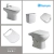 COMBO SANITARIOS FERRUM BARI | BIDET 1 A + DEPOSITO + INODORO CORTO + TAPAS