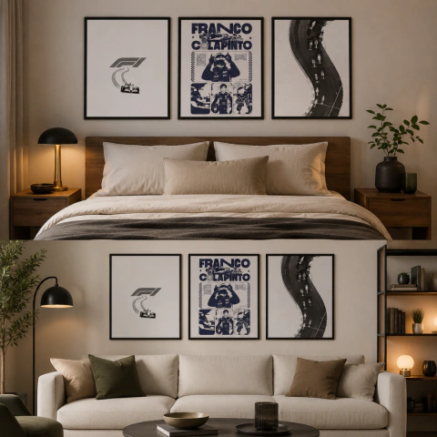 Set x3 Cuadros Decorativo Vinilo Impreso Sobre Base Mdf en internet