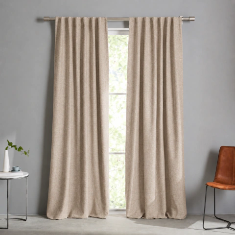 Juego De Cortina Black Out Lino | Bloquea 100% la luz solar | Lavable 210cm x 130cm - comprar online