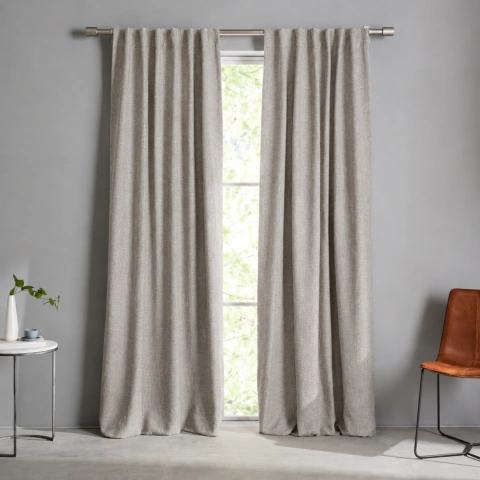 Imagen de Juego De Cortina Black Out Lino | Bloquea 100% la luz solar | Lavable 210cm x 130cm