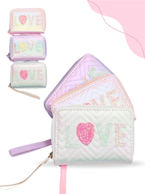 Billetera LOVE brillos