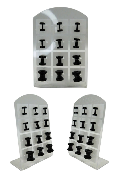 ARITOS SEPTUM NEGRO X12