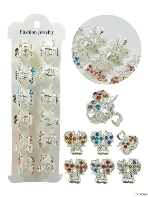 Broche Plateado Perla colores X12