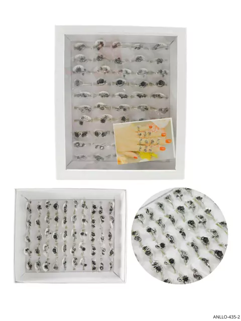 Anillo Acero Plateado x50