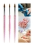 Set x3 Pinceles para uñas acrílicas Brillo Rosa
