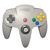 Controle cinza nintendo 64 original na internet