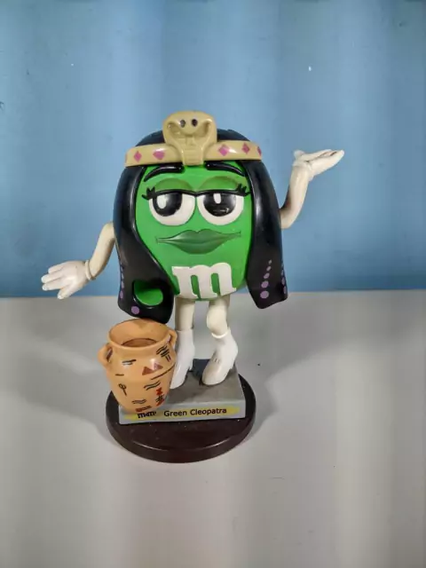 Boneco M&M dispensor de bala Green Cleopatra coleção vintage