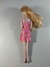 barbie com vestido rosa saia e sapatinho vermelho - comprar online