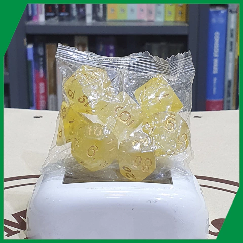 Set de dados x 7 - Gold Nugget Dorado