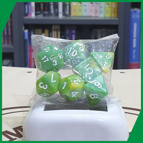 Set de dados x 7 - Nature Verde Y Amarillo